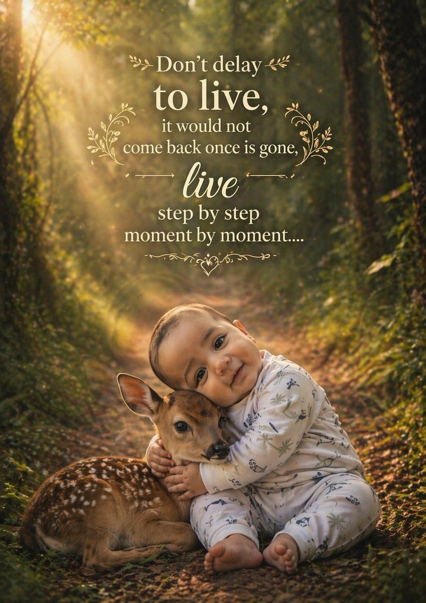 Justice_Seeker5's tweet photo. Don’t delay your life, it never returns once it slips away. Live it gently, step by step, moment by moment… and let each breath be fully alive. https://t.co/XnfvQWvP0a