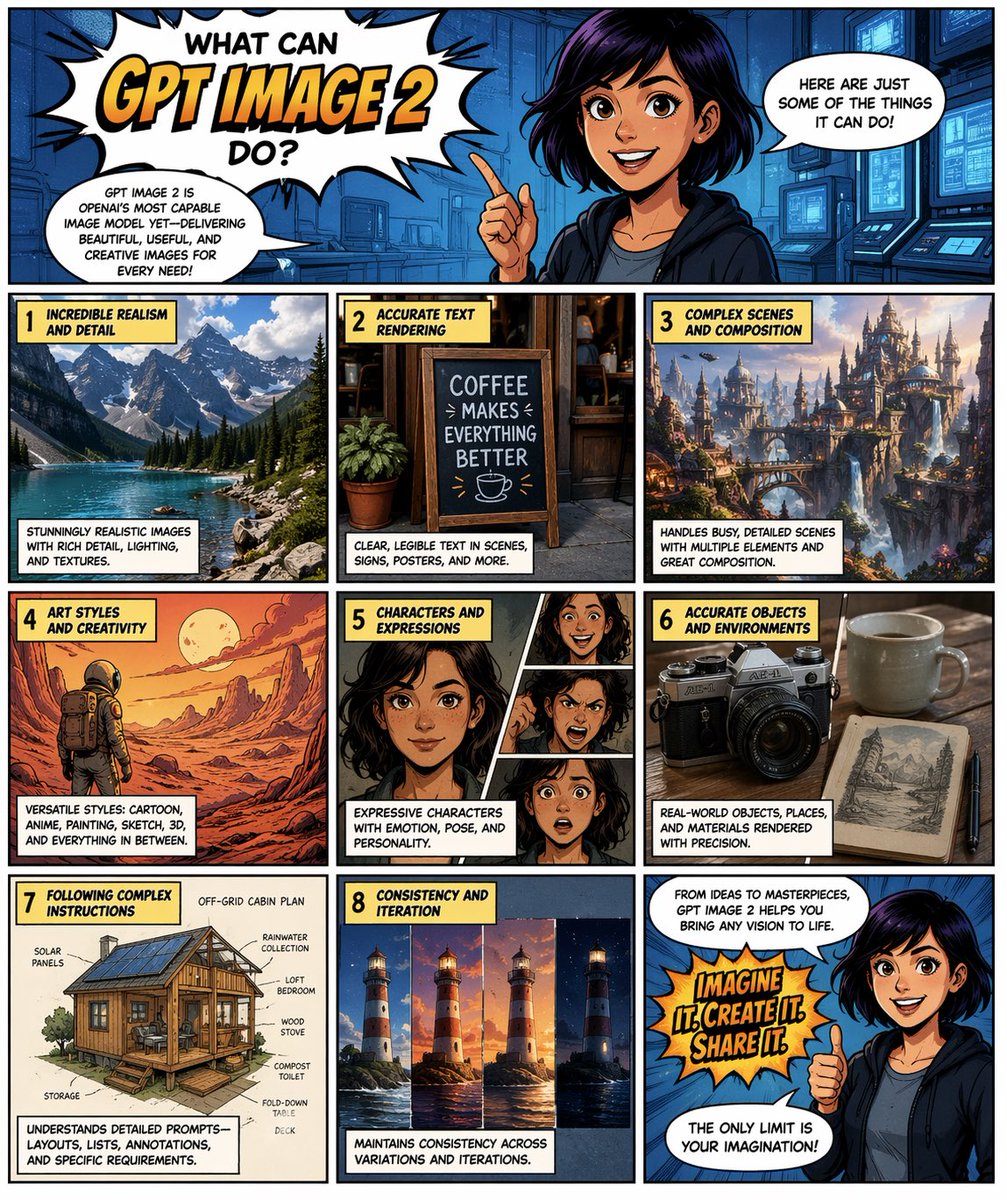 Comic Page for GPT Image 2 Capabilities