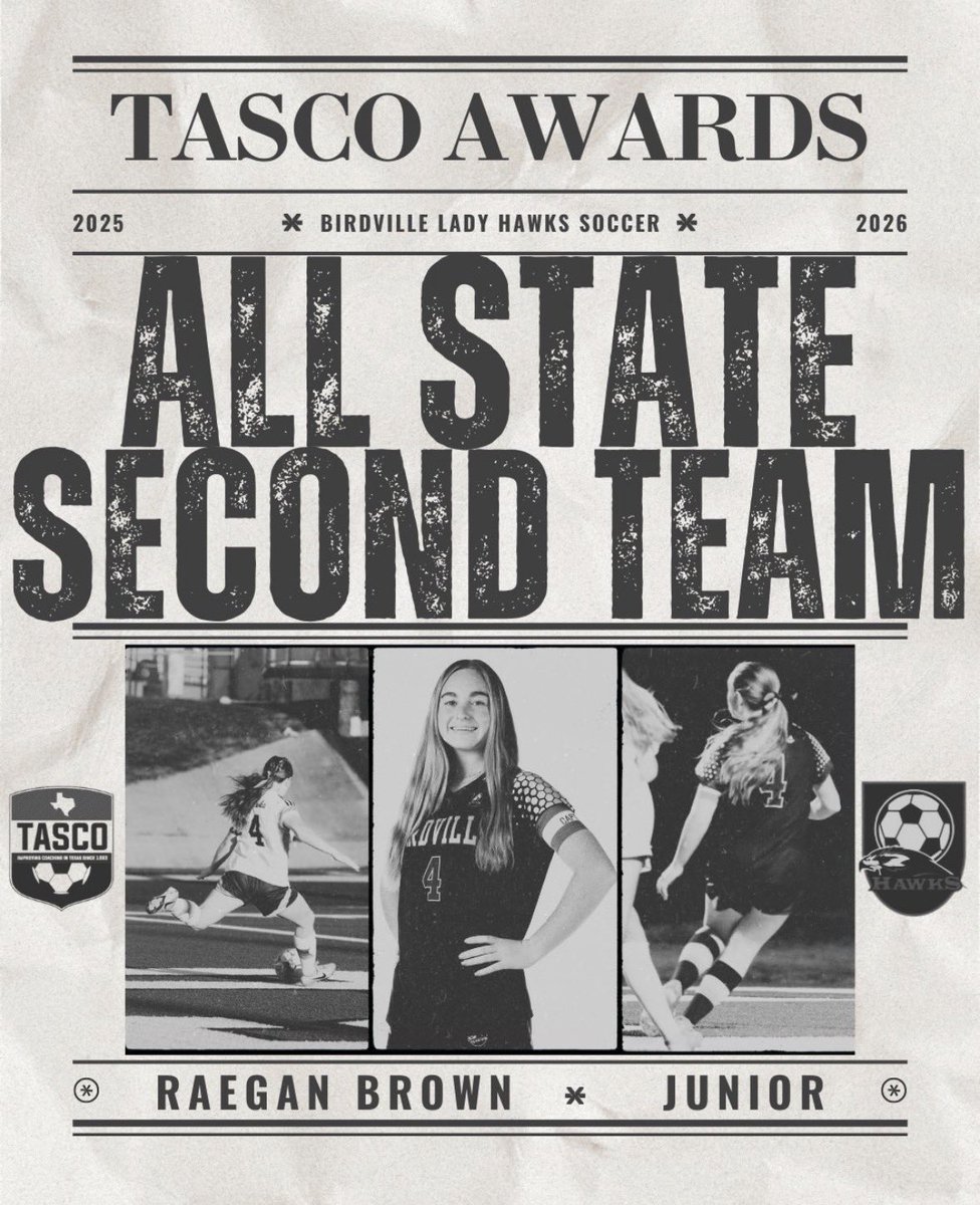 raegan_brown27's tweet photo. Humbled and honored to have received these awards amongst so many talented players in our state and district: 2nd Team ALL-STATE Defense, CO-DISTRICT MVP, BHS TEAM MVP,  and ACADEMIC ALL-DISTRICT 

What an amazing season with such a great team. District Champs for the first time since 2007! Thank you Coach @tiff_pitcock for your leadership! 

Looking forward to next year! 

@ACU_Soccer @_stephensalas_ @Birdville_LHS @Royal08g @NickSoutar @tascosoccer @ImYouthSoccer @ImCollegeSoccer
 @THSSOC
@TheSoccerWire @SocAddicts
@GMsportsmedia1
@Gosset41 
@TopPreps
@TopDrawerSoccer
@PrepSoccer @AZgirlsSoccer @IONSportsRank
@ECNLgirls