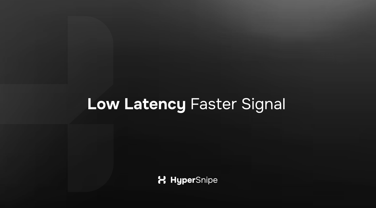 HyperSnipeDex's tweet photo. Low latency. Faster signal.

Milliseconds matter in this game.
$HyperSnipe is built to give you the edge
when every second = profit. https://t.co/UQ5YAfUX9h