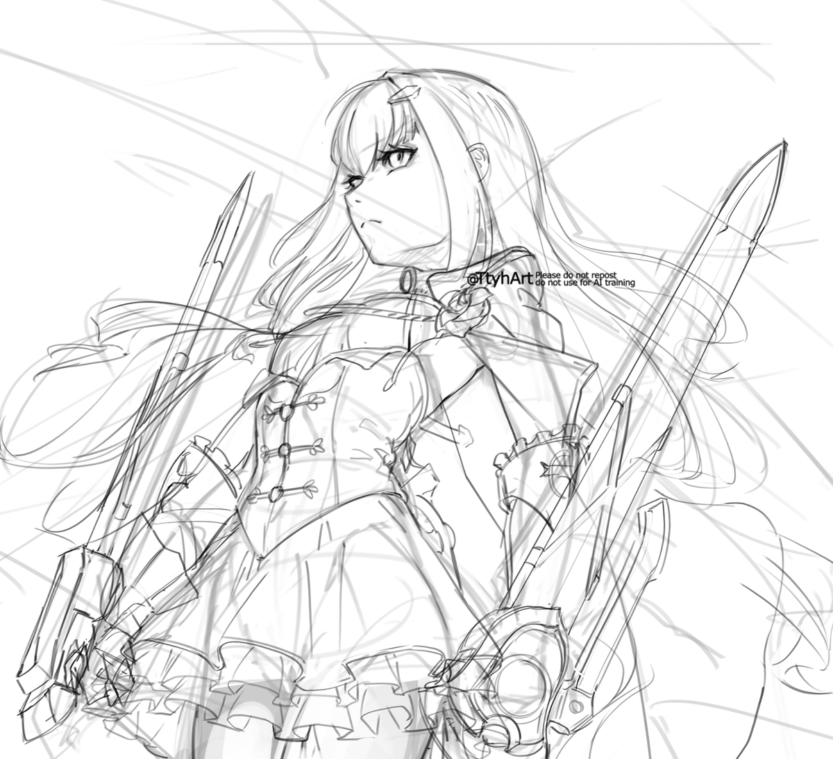 TtyhArt's tweet photo. Starting a Melusine artwork #FGO https://t.co/MEzj7CprUs