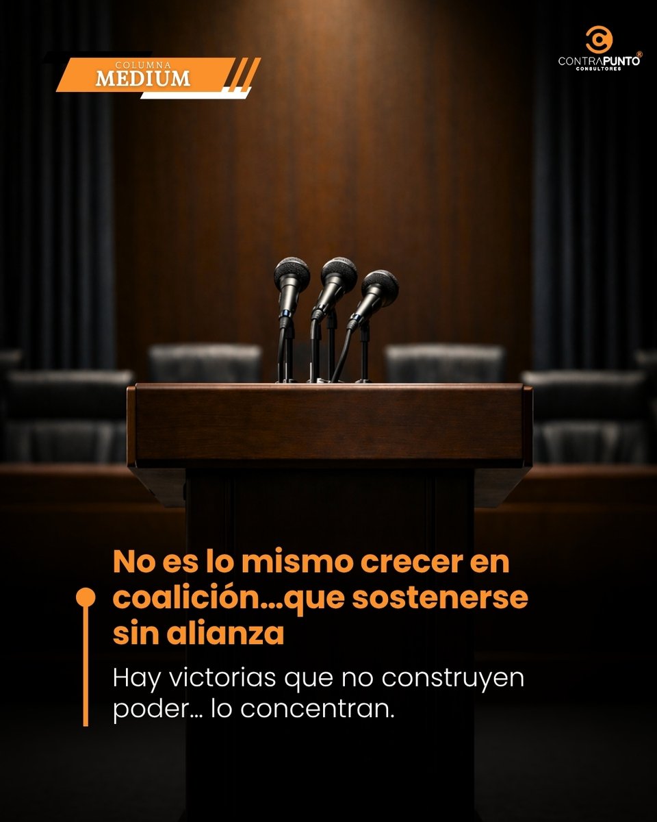 consltores1497's tweet image. No todas las victorias significan poder… algunas solo lo prestan. ⚖️🔥
Crecer en coalición es fácil. Sostenerse solo… es otra historia.
¿Estamos viendo fuerza real o dependencia disfrazada? 
Descúbrelo en esta columna. 👇📖
-Miguel Ochoa
#PolíticaReal #Poder #Estrategia