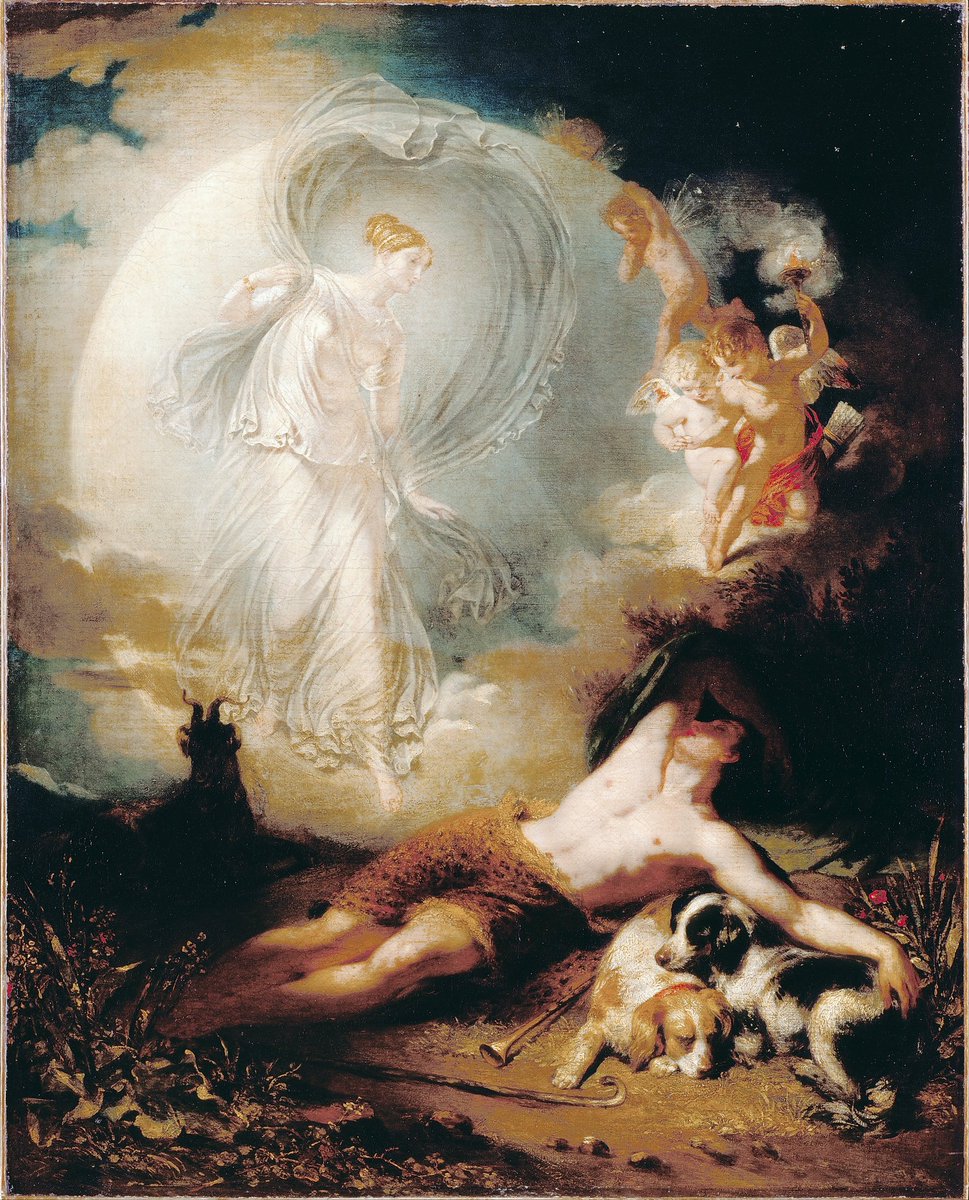 whoresumb's tweet photo. The Endymion painting is based on the myth where Goddess Selene visits Endymion while he’s asleep, loving him in a state where he can’t respond or resist. It’s deeply onesided and rooted in control and distance.
Now go back to ch.33, Rosa is standing over Yeonwu while he’s asleep https://t.co/Gcg8UcAvF2