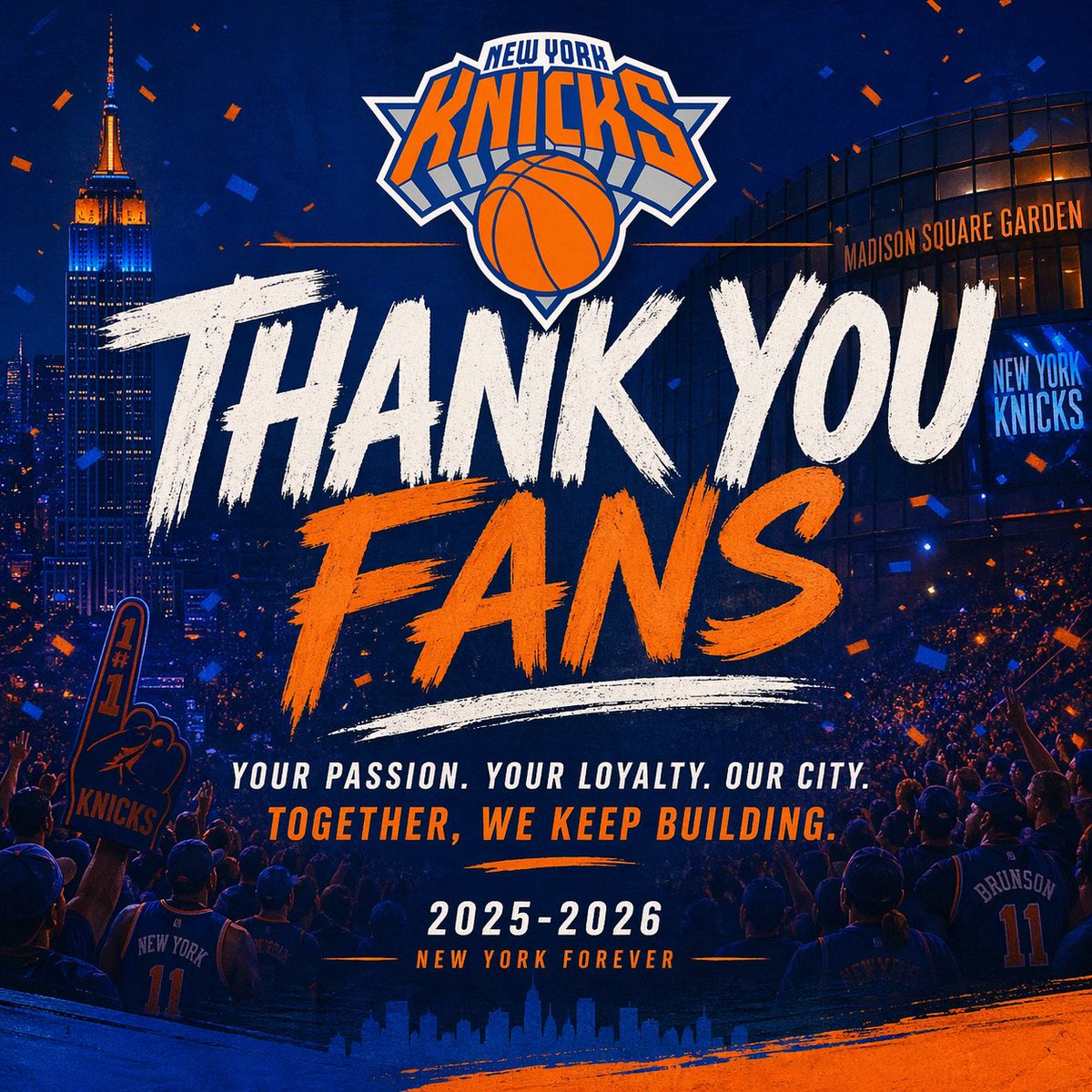 Your Passion 👏🏻 Your Loyalty 👏🏻 Our City 👏🏻

#NewYorkForever