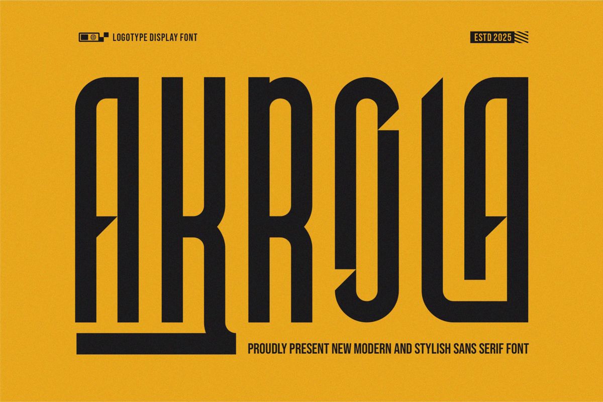 FontSpace's tweet image. Akrola by Ermedia Studio fontspace.com/akrola-font-f1… #font #typography #graphicdesign