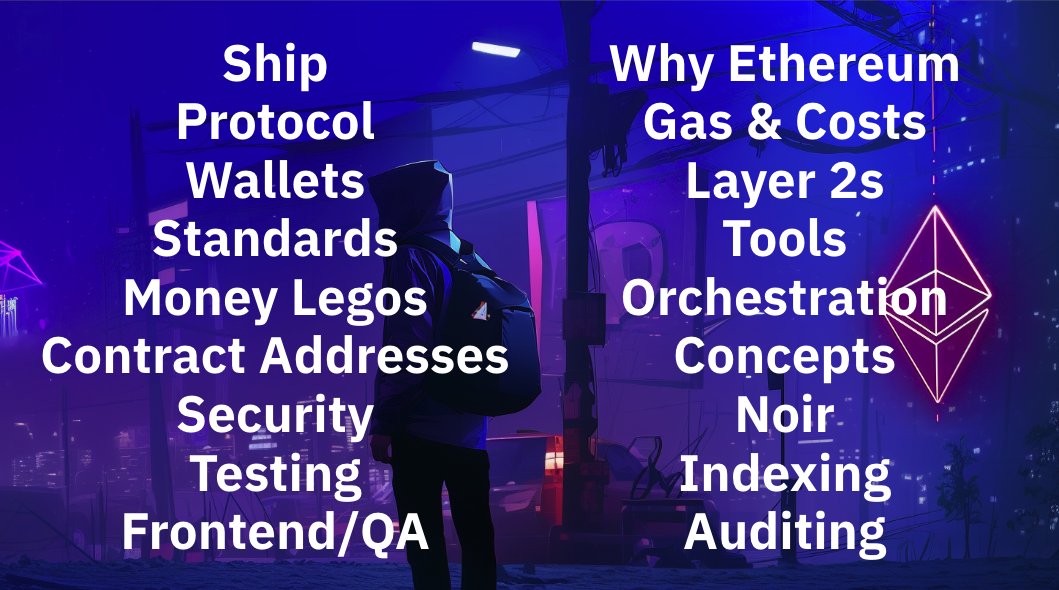 👨‍🏫 I'm giving a talk tonight (tomorrow HK time) 

🧘‍♂️ Most of my slides are clean and simple 

🫨 But this is the one chaotic slide with too much info

📚 It is meant to be overwhelming because it is everything you get from ETHSkills.com