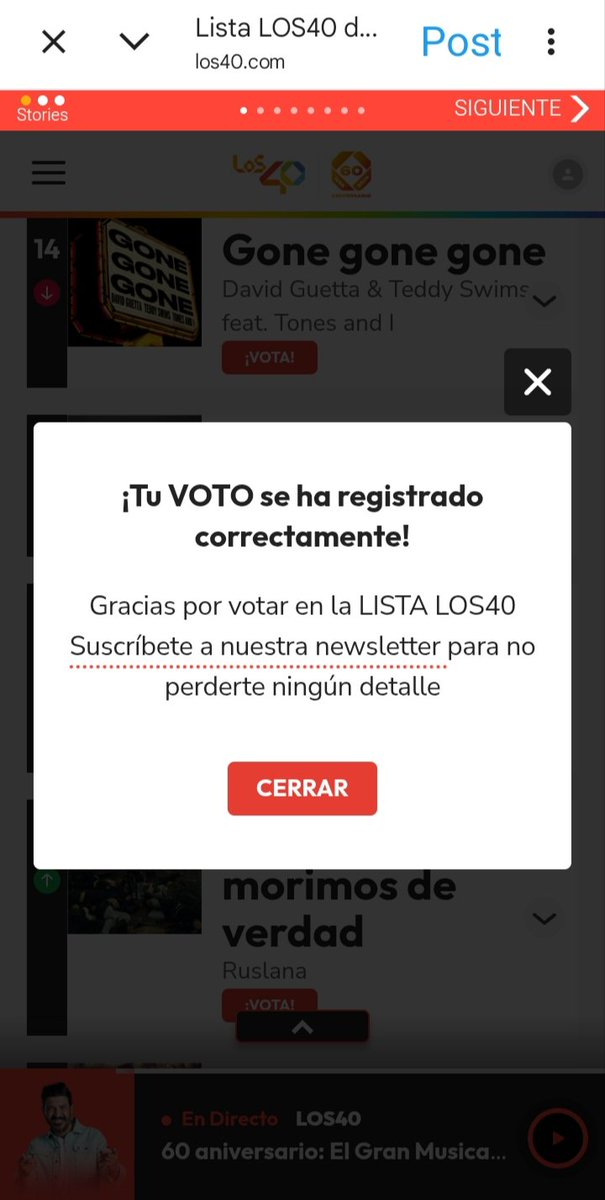 Votando por #AlgoDeMi de mi querido <a href="/pabloalboran/">Pablo Alborán</a> en la lista de <a href="/Los40/">LOS40</a> para que llegue pronto al N°1 #MiVoto40PabloAlborán #Del40al1CocaCola <a href="/Los40/">LOS40</a>   los40.com/lista40/?ssm=T… vía @LOS40