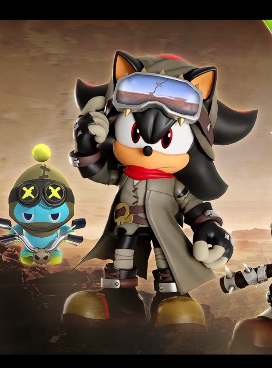 My head is filled with Mad Max😭
Shadow looks so cool riding that Harley-Davidson😭

旁邊必須給他配一個被囚禁衣服破破爛爛讓他拯救的藍刺蝟美人我的腦裡已經有故事了哼啊啊啊（懶得翻譯）