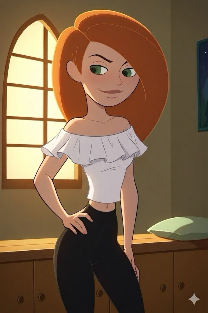 PiratePon's tweet image. Kim Possible with Different Shirts. #outfits #ai #aiarts #gemini #kimpossible #fanart