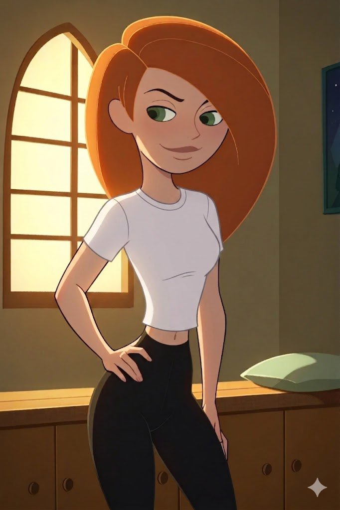 PiratePon's tweet image. Kim Possible with Different Shirts. #outfits #ai #aiarts #gemini #kimpossible #fanart
