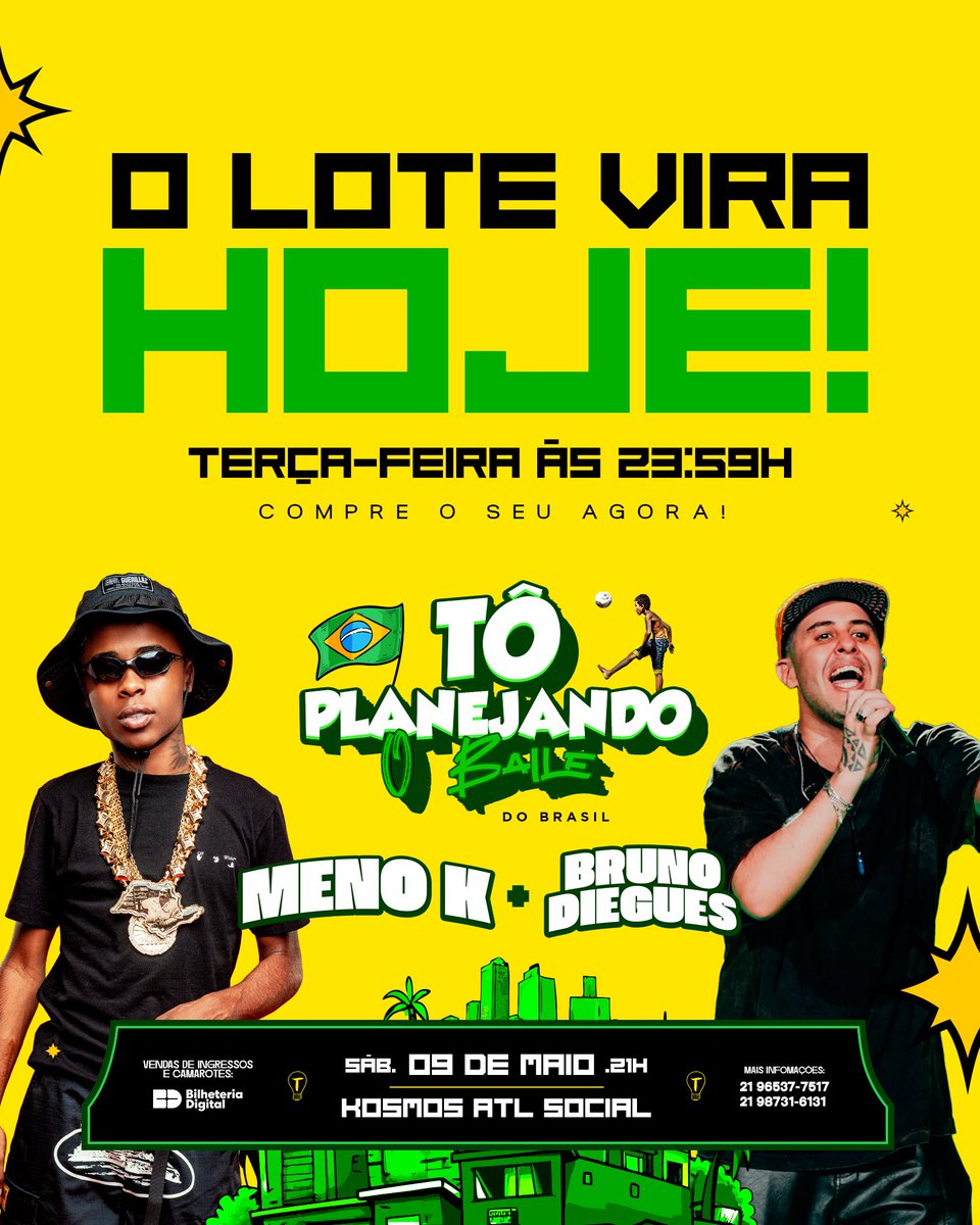 toplanejandoofc's tweet photo. O lote de ingressos VIRA HOJE compre o seu SEM SAIR DE CASA pelo nosso site, Meno K e Bruno Diegues nessa ToPlá, vai ser lindo e vamos nos divertir! https://t.co/7XRCwj1uXg