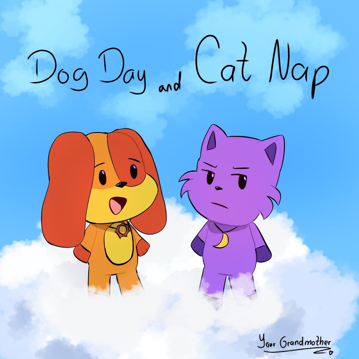 Your favorite gays drawn by your grandma
#dogday #catnap #dogdayandcatnap