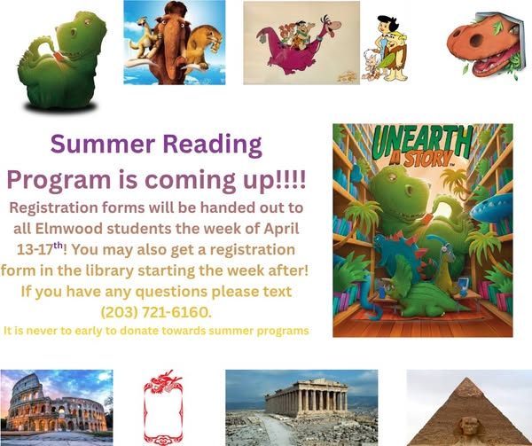 WaynePublicLib1's tweet photo. ALL Elmwood students should have gotten a SRP Registration form.  They were all so excited to hear about all the programs and things they could do for free! PARENTS please sign them up asap so you can make sure you get the time slot you want. https://t.co/V3T0V1TcKM