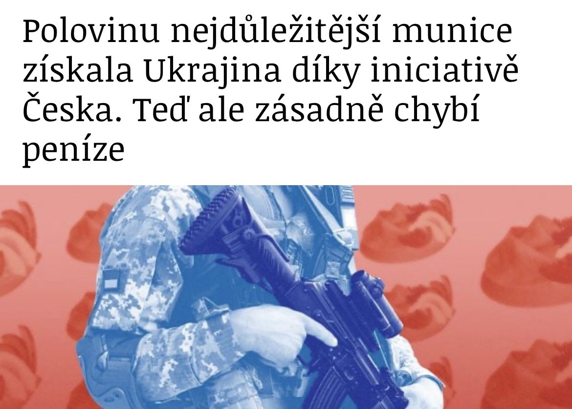 Přišli o peníze, mezinárodní postavení a podkopali bezpečnost regionu kvůli  tomu, že si takový důležitý nástroj, jako je muniční iniciativa, vzali do huby populisté, proruské svině a pornoherci. 

Nejdřív za kroky nové české vlády zaplatí voják v zákopu a dítě v paneláku.