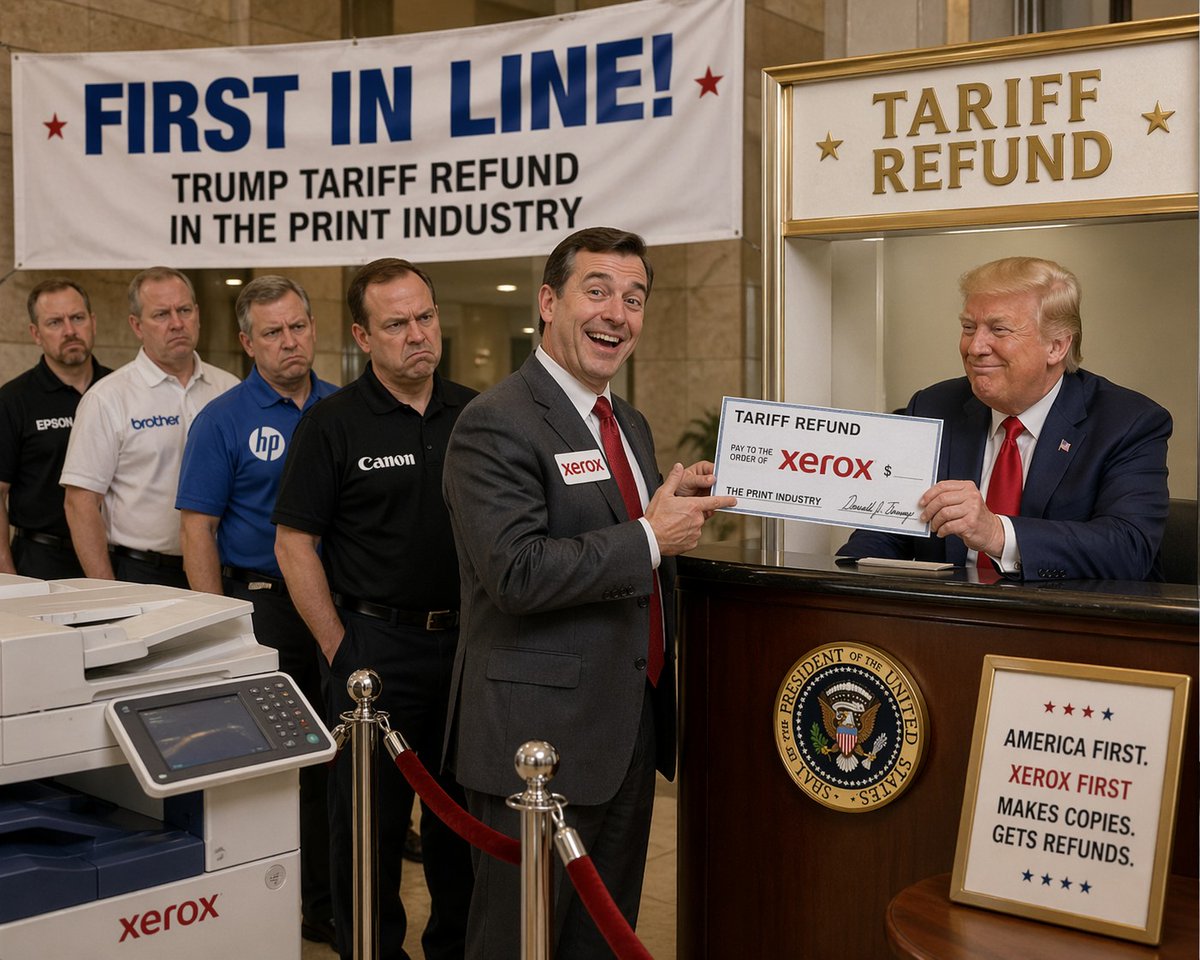 tonernews's tweet image. Xerox is First in Line to Receive Trump Tariff Refund in the Print Industry.
tonernews.com/forums/topic/x…
#print #printer #toner #tonercartridge #InkCartridge #Printing #Ink #printercartridges #copiertoner