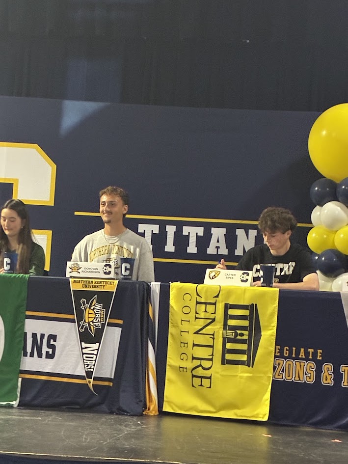 LouCol_Soccer's tweet photo. Congrats to these two for their commitment to play soccer at the next level!

We look forward to watching Donovan Richardson '26 play at NKU @NKUNorseSOC and Carter Sipes '26 play at Centre @CentreSoccer! https://t.co/TaFiktnmIO