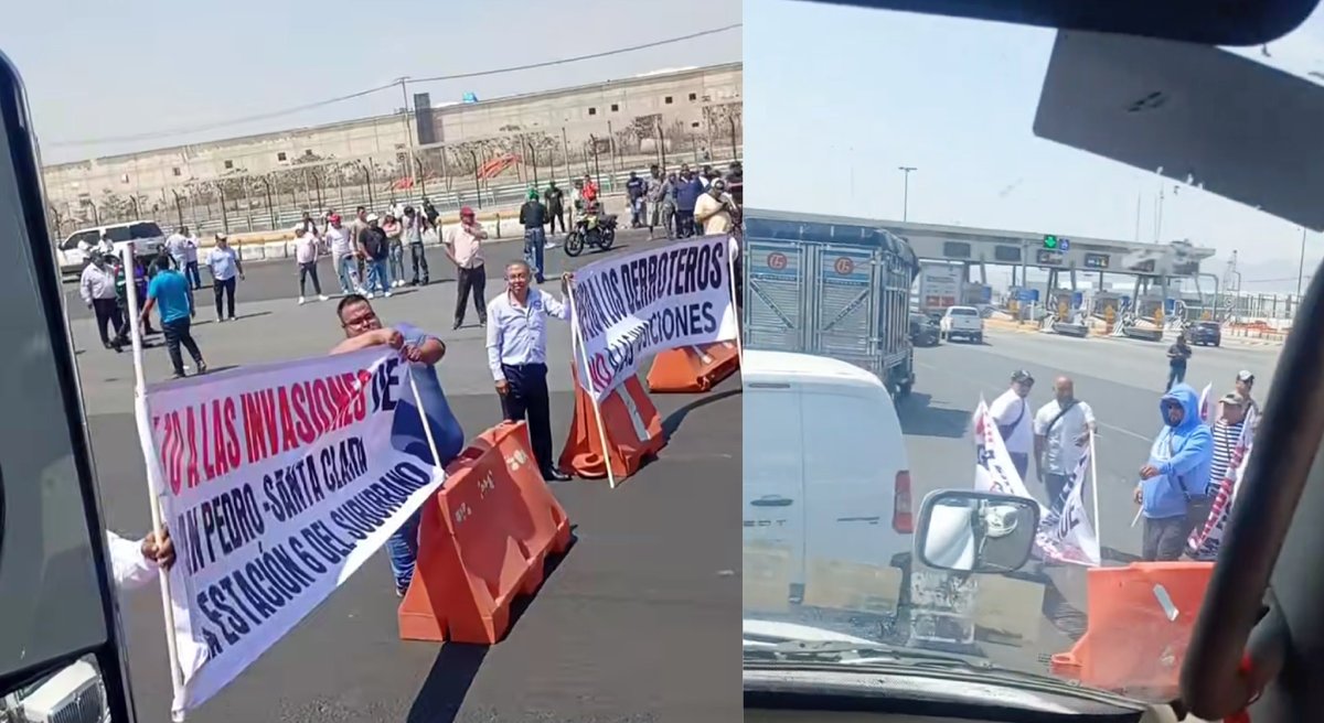 #ZCN I Este martes se registra una manifestación de transportistas en el Circuito Exterior Mexiquense, a la altura de la caseta de cobro de #Tultepec. Tomen precauciones.