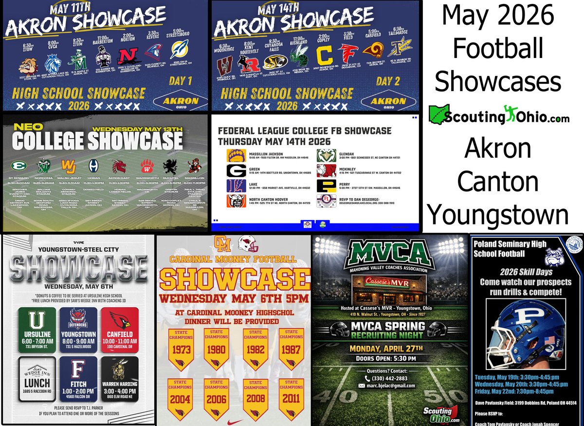 Mark__Porter's tweet photo. Ohio High School Football Showcases in May 2026 https://t.co/ZGNuPc5cl9