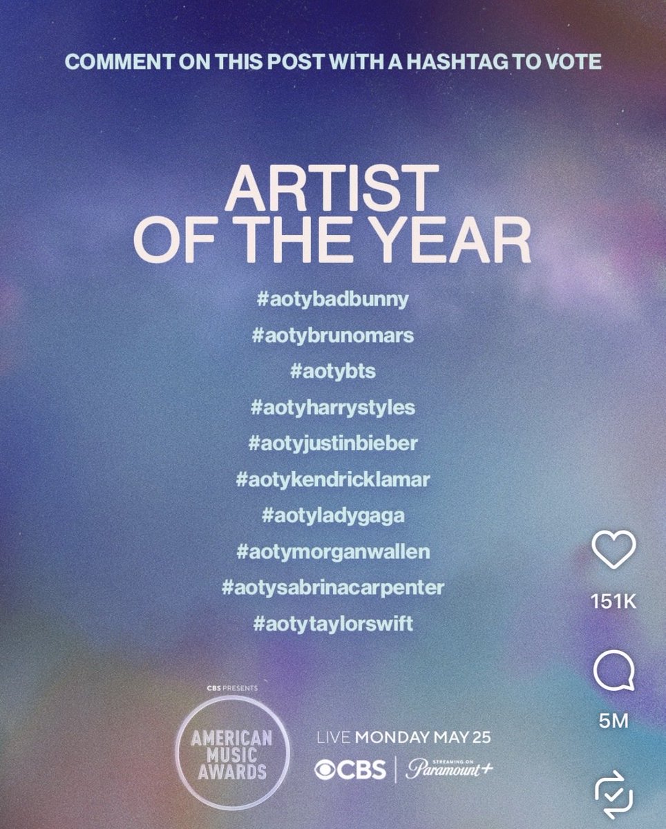 For the AMA insta vote, your insta acc has to be public for your vote to count. Pls also make sure to vote on the right post. This one is just for AOTY