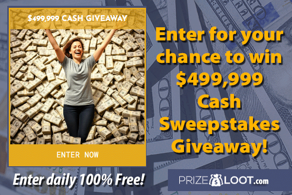 Prizeloot's tweet photo. 💸$499,999 could change your life forever! 🏆
✔️Get your free entries for the chance to win with PrizeLoot:  https://t.co/PfUTHq1X7J https://t.co/WjHOlRanjp