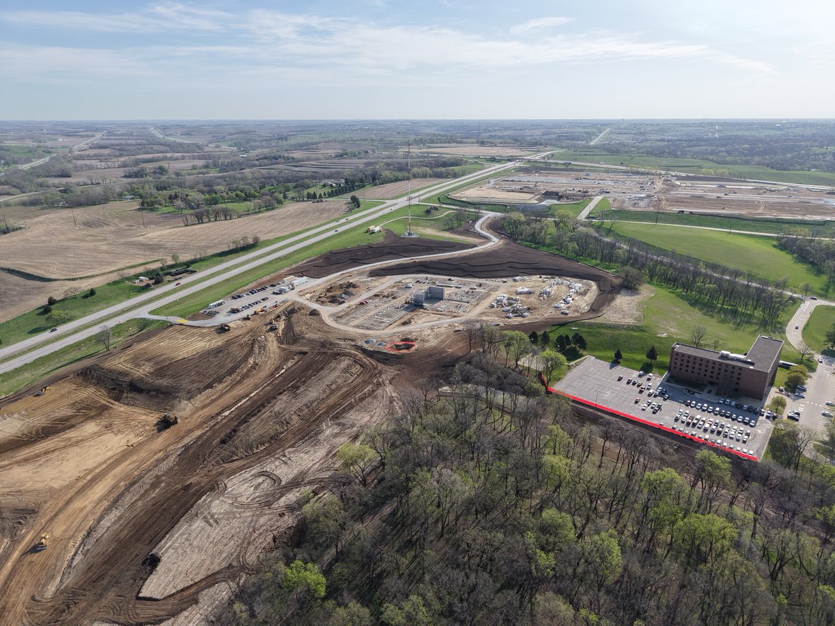 IowaWesternCC's tweet photo. The foundation 🏗️ Our future transportation and logistics building is starting to take shape! 

🔗 https://t.co/hejrx6sEv4 https://t.co/FjosULMx38