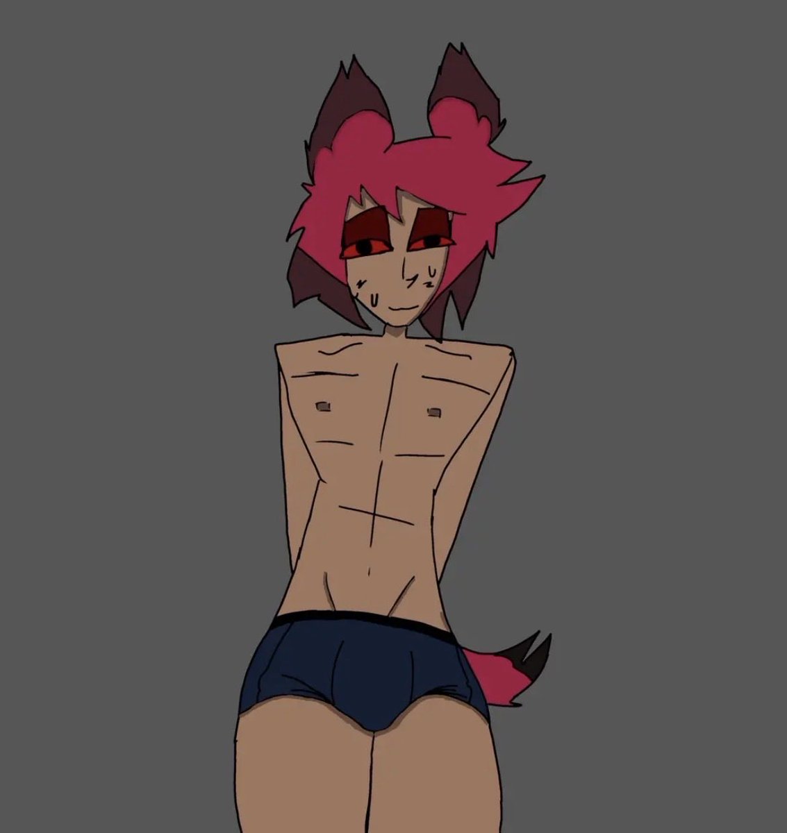 stoliz_666's tweet image. So I drew this it's kinda tuff #Alastor #hazbintwt