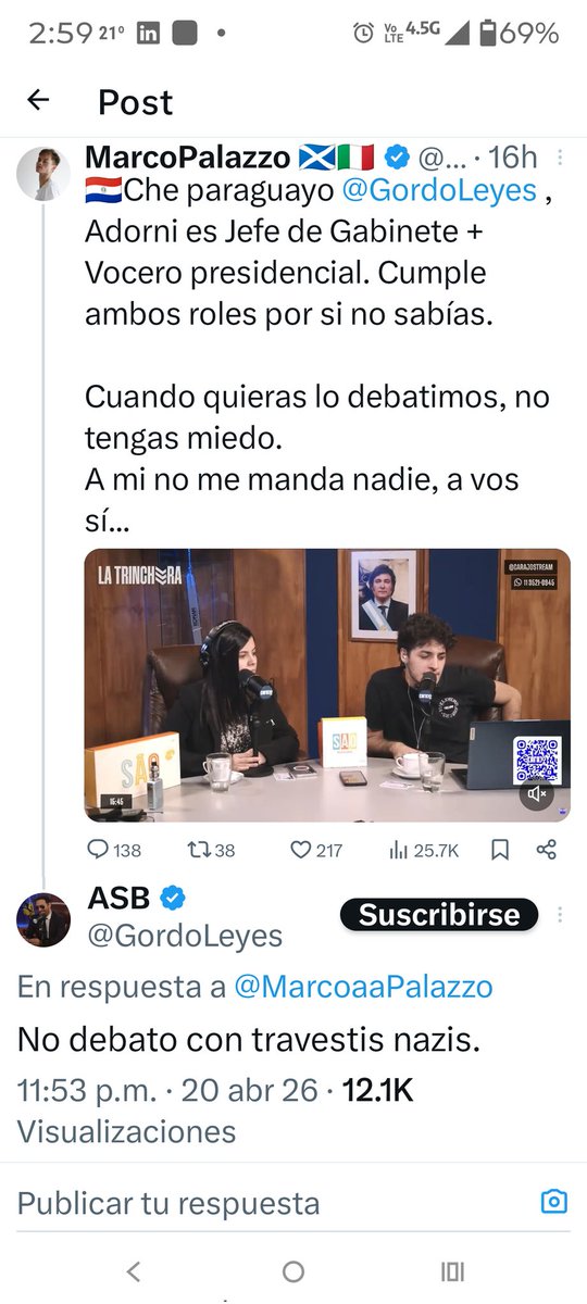 Está tranqui la interna de los retardados...