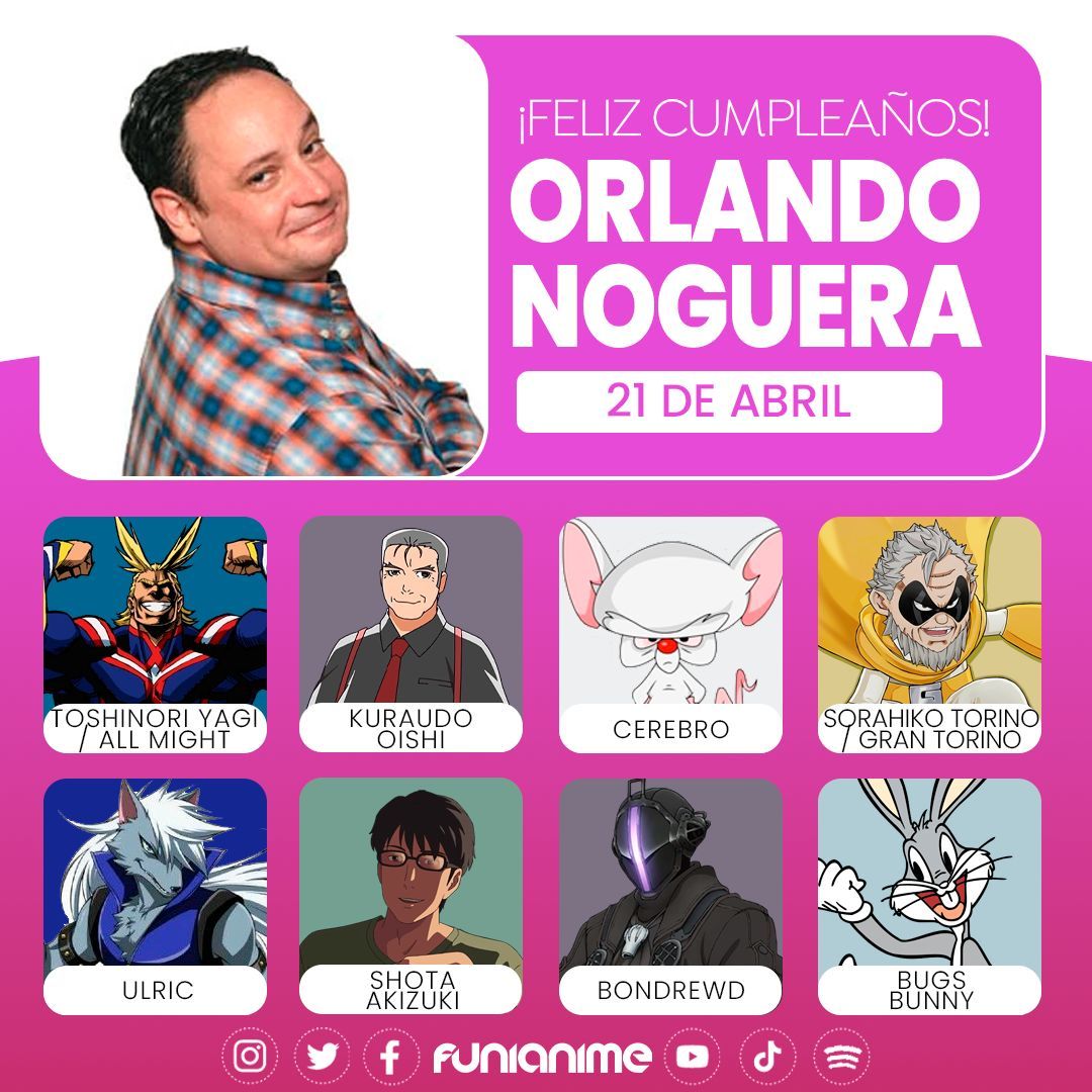 🥳🎈 El actor de doblaje Orlando Noguera 🇻🇪 está de cumpleaños. ¡Muchas felicidades! 🎈🥳