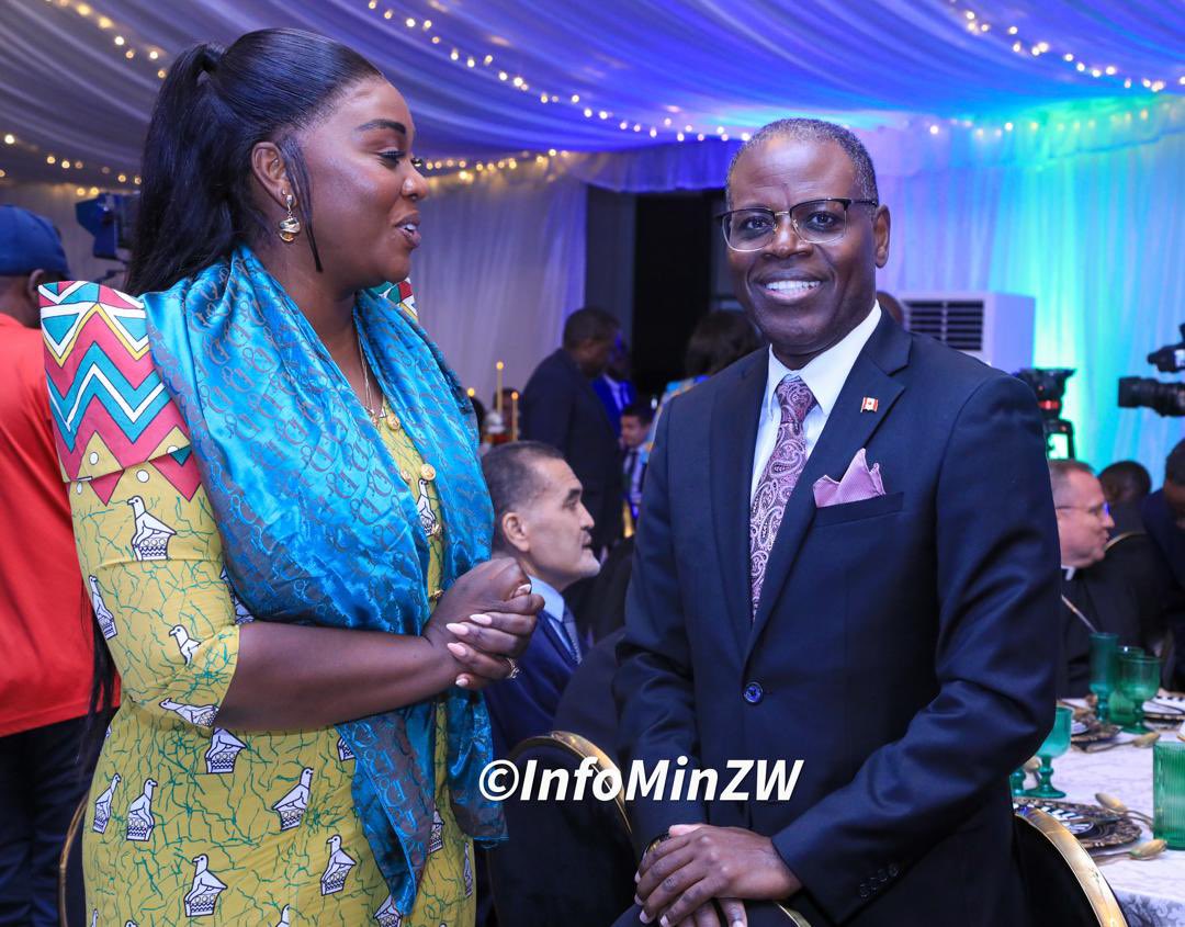 nickmangwana's tweet image. This evening, His Excellency President Emmerson Mnangagwa and the First Lady Dr Auxillia Mnangagwa are hosting a State Banquet for visiting Botswana President Advocate Duma Gideon Boko,  who is in the country for a three- day State Visit.
#Zimbabwe 
#Botswana