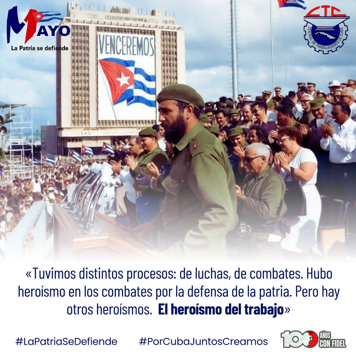 #PorCubaJuntosCreamos 
#SentirPinero 
#LaPatriaSeDefiende