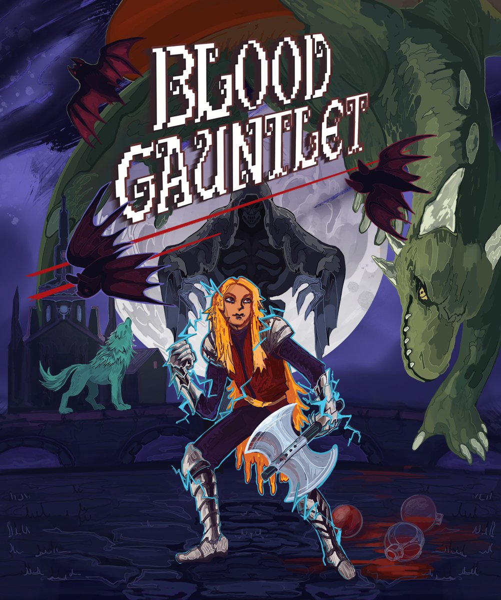 DecafpandaGames's tweet photo. New art for Blood Gauntlet by the amazing @SmokeRain6 
#art #pixelart #indiegame https://t.co/jcO10aB29T