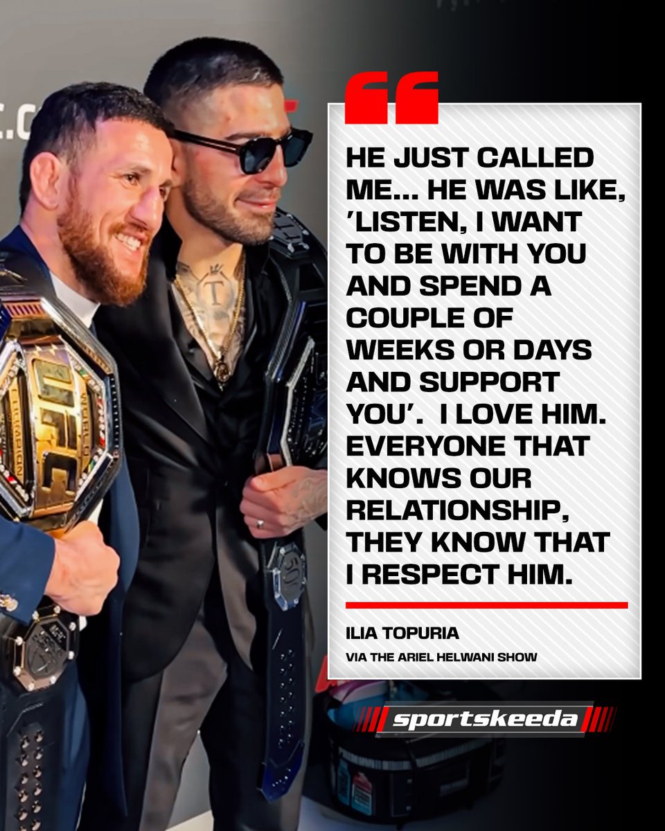 sportskeedaMMA's tweet image. Ilia Topuria on his friendship with Merab Dvalishvili 🤝 

#MMA