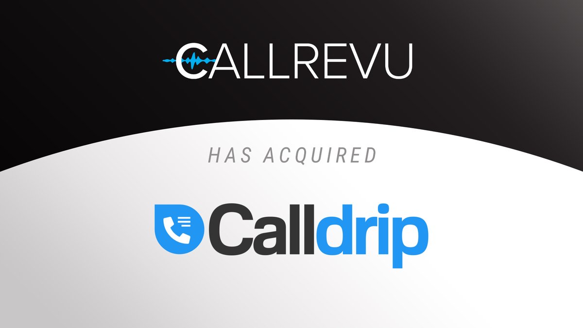 CallRevu's tweet photo. Big news: CallRevu has acquired CallDrip. 

This marks a major step forward in our evolution, from call intelligence to a global, omnichannel platform. 

Welcome to the next chapter! 

https://t.co/6n3u1RdsGY https://t.co/H4Yg0m6F35