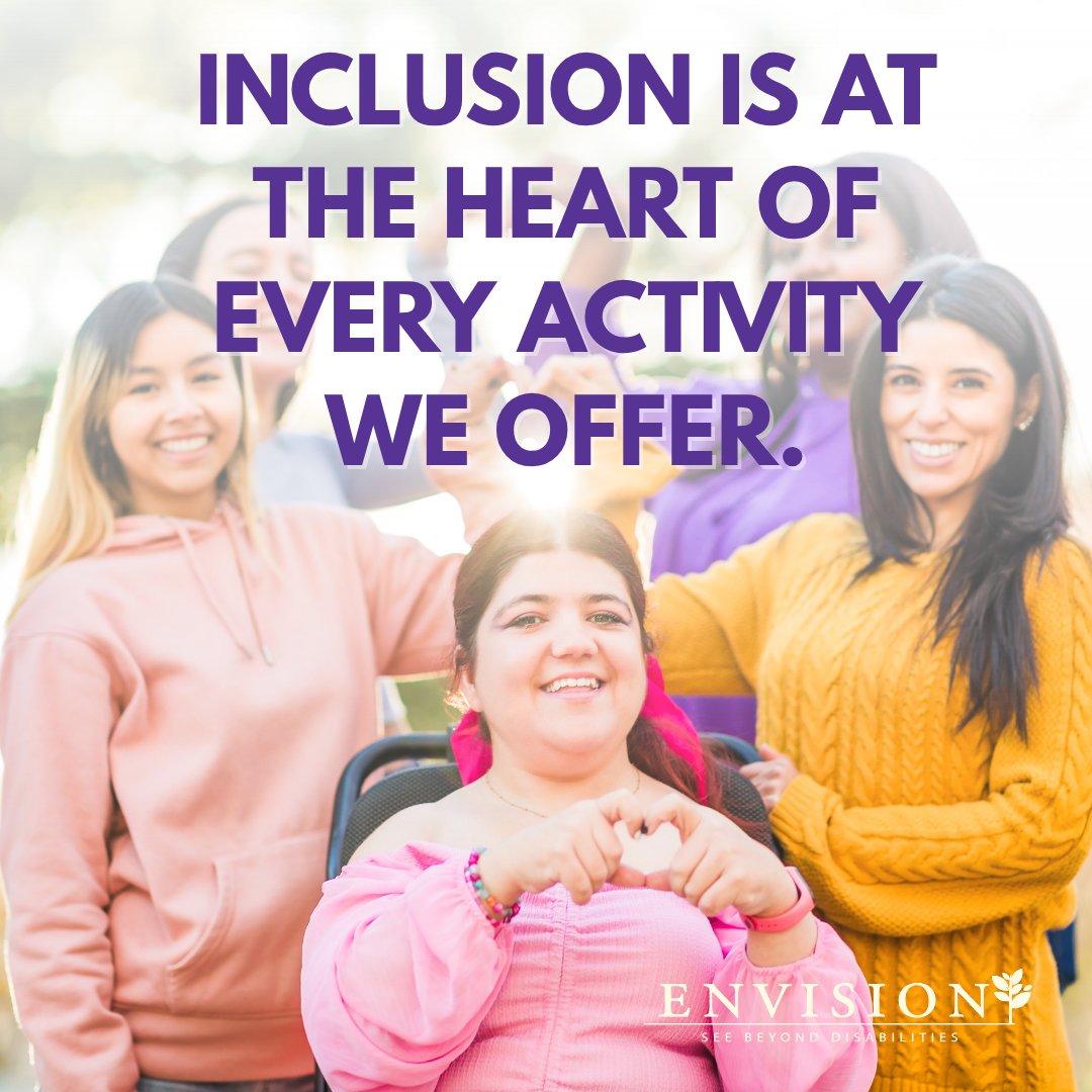 EnvisionohioDD's tweet image. Growth comes in many forms! At Envision, adult day programs and enrichment activities are designed to help participants develop social skills, explore new interests, and connect with peers. 
 💜 Discover more: bit.ly/4rBMkMA 
 #Envision #LifeSkills #CommunityEngagement