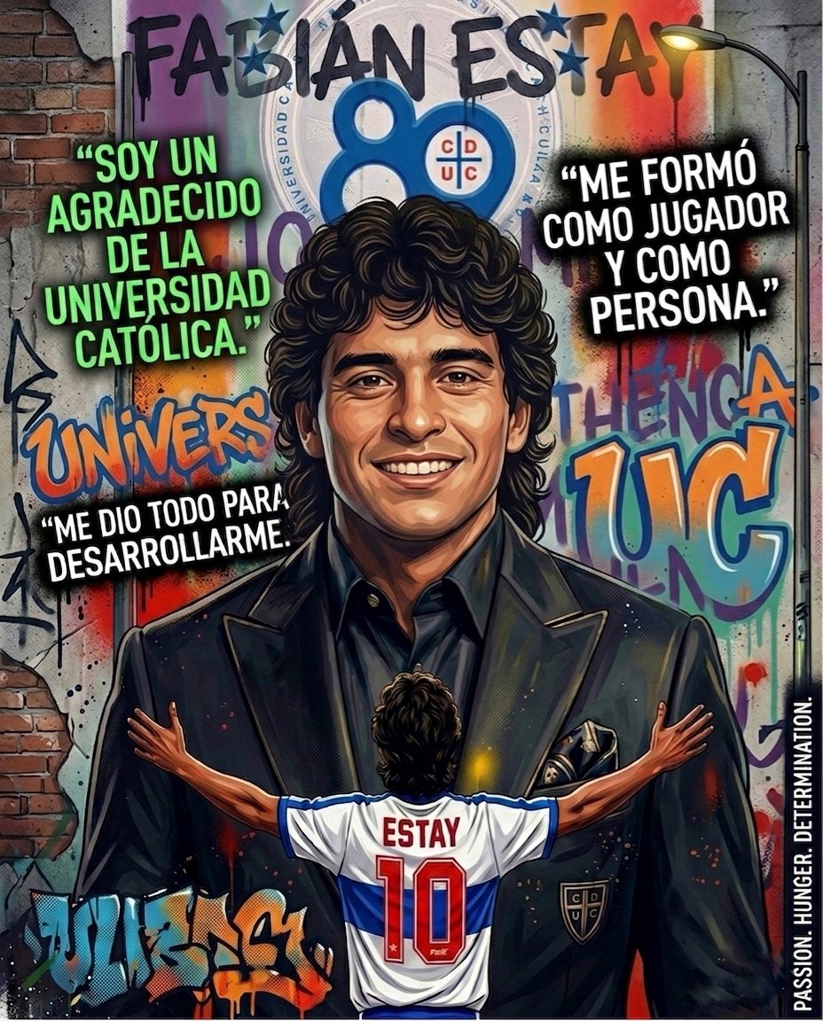 Saludos a <a href="/Cruzados/">Universidad Católica</a> que hoy cumple su 89 años aniversario.

Gracias por formarme como futbolista y persona.

Enhorabuena a todos los que hemos integrado su historia: hinchada, jugadores, cuerpos técnicos, directivos y personal.

🎂