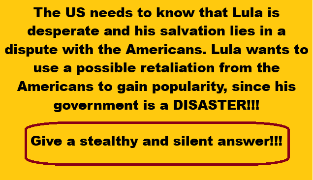 AlygatorWally's tweet image. #ForaLula 
#ForaPT
@POTUS - @realDonaldTrump - @SecScottBessent -
@SecRubio - @MaElviraSalazar - @DarrenJBeattie