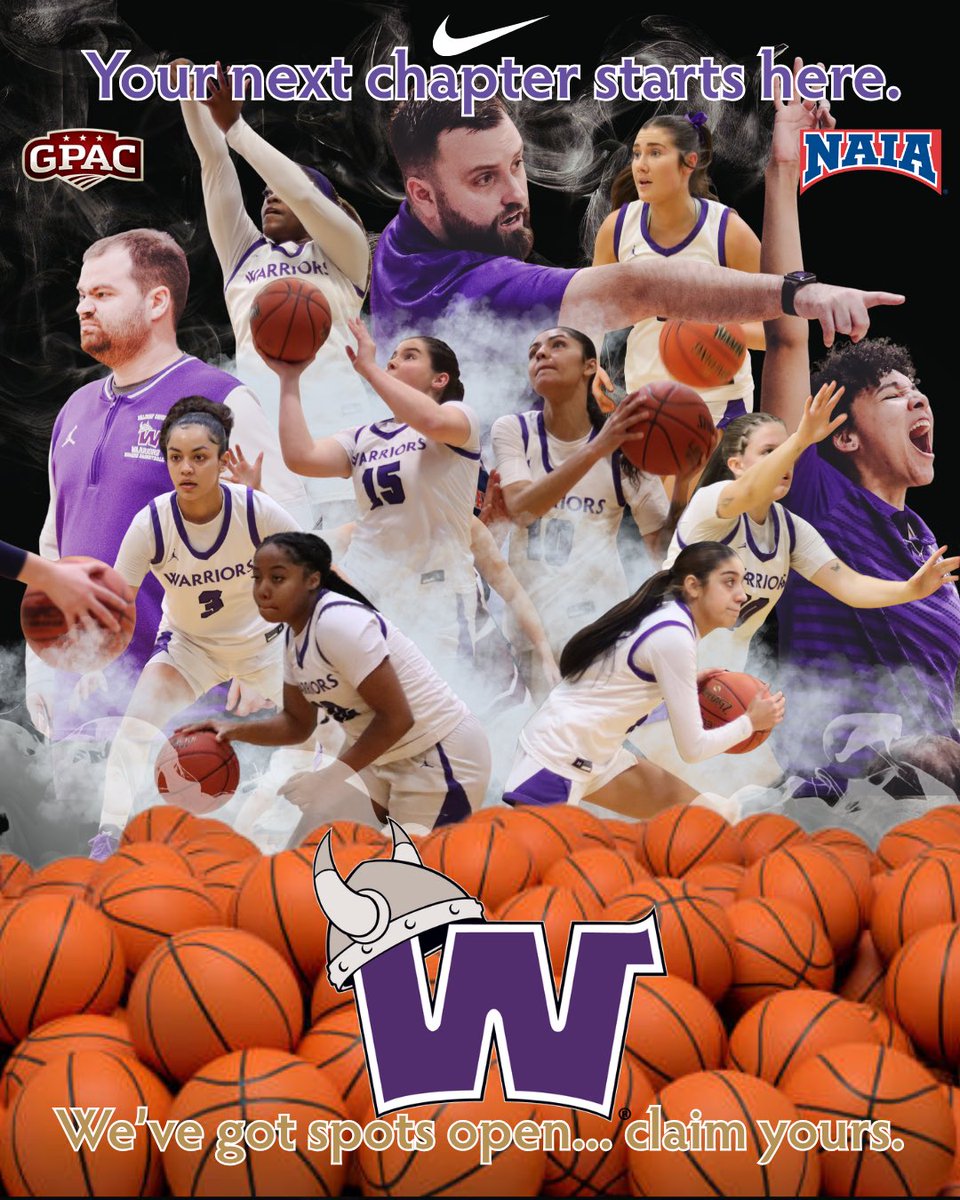 WaldorfWBB's tweet image. We’ve got spots open… not for long. ⚔️

If you’re ready to compete, develop, and be part of something bigger. 💜🏀

This is your moment.

Claim yours.

#WaldorfWBB #FutureWarriors #ClaimYourSpot #NAIA #Gpac