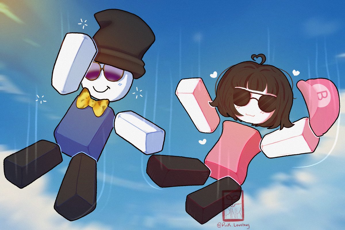 lovebug_pink's tweet photo. ₊˚⛅.ೃ࿔*:🌻･ commission finished for a couple!
.
.
.
#robloxart #art  #digitalart #couplesart #roblox https://t.co/a9tIIasPTP