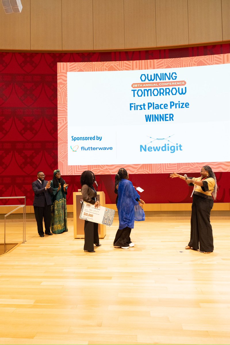 P_JoyEgbe's tweet photo. Got invited to pitch @NewdigitTech  at @Harvard Business School and yes, we got the cheque.

Winning 1st place at the 2026 @Harvard Business School  African New Venture Competition is yet another validation of the impact our innovation and the market potential for green hydrogen. https://t.co/vG0d0fa3r4