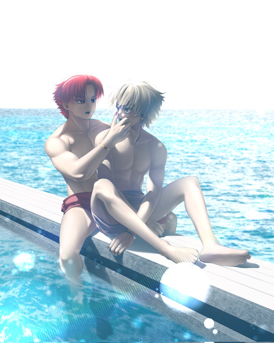 augusty3124266's tweet image. ENDLESS SUMMER 🌟

#oc #summer #muscle