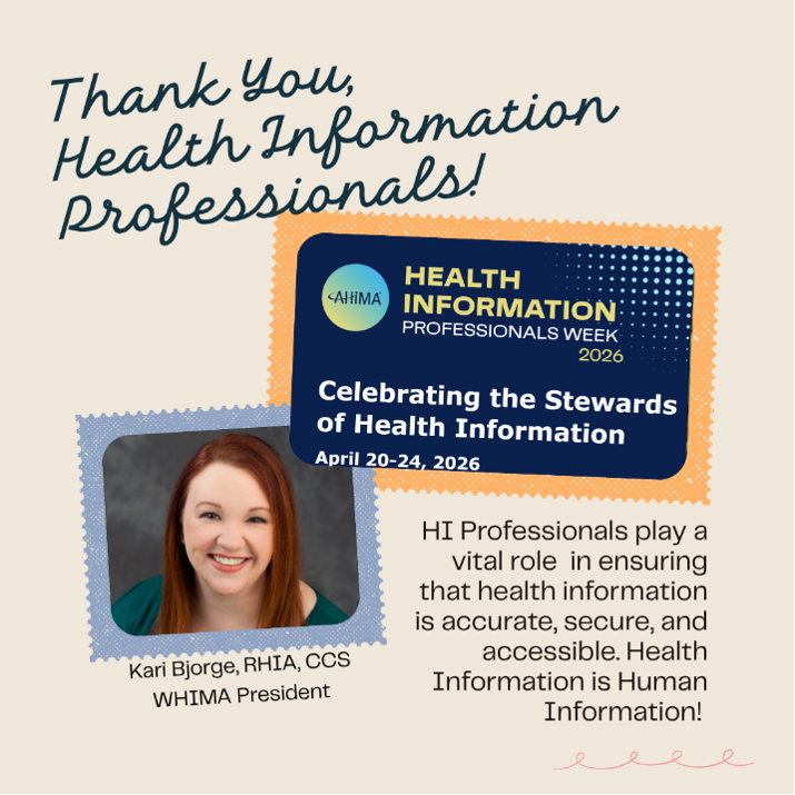 WHIMAHIM's tweet photo. 🎉 🎈 🥳  ✨Making an Impact Every Day: Celebrating Our HI Community During HIP Week
On behalf of the Board, I extend our sincere appreciation for the dedication and professionalism of our HI community - https://t.co/uoocVOXnB4
#WHIMA #HIPWeek #HIProfessionalsMakeItHuman https://t.co/61vnnYZV8X