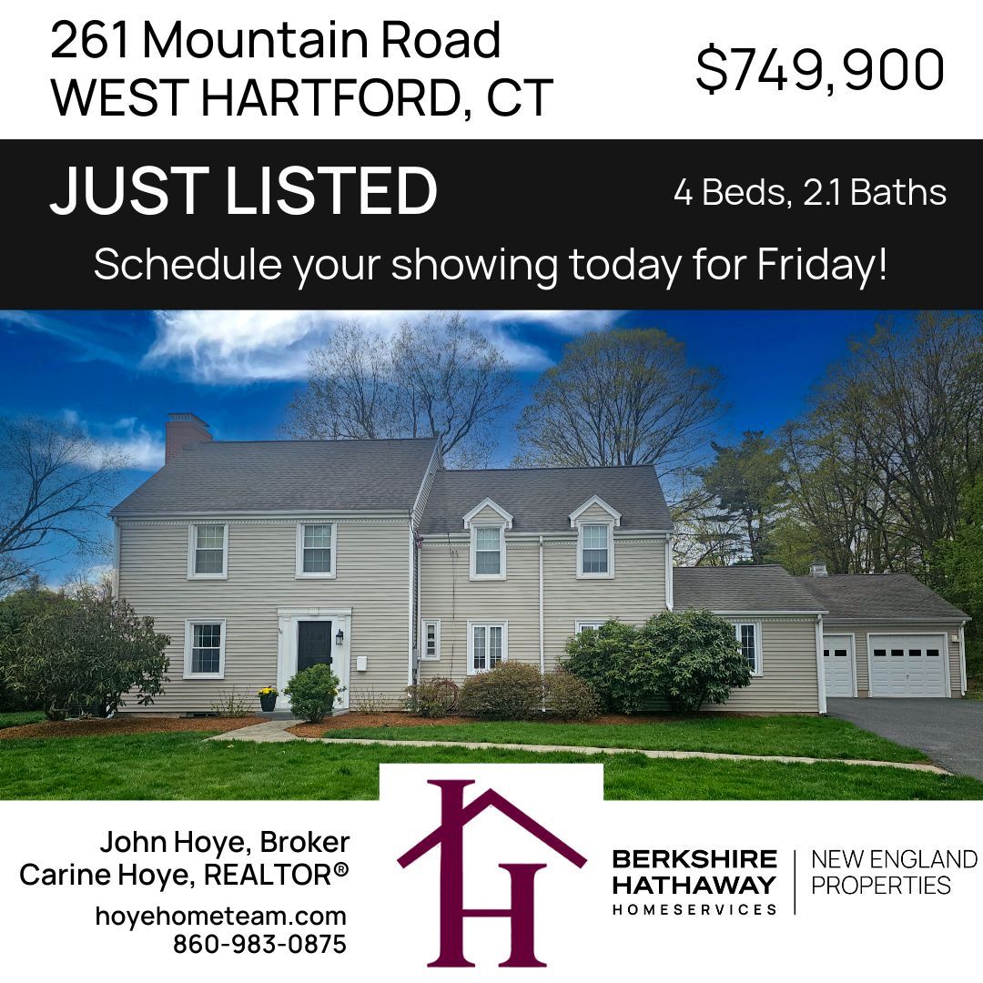 HoyeHomeTeam's tweet photo. Move-in ready Colonial in the sought-after Duffy School District, set on a picturesque lot with exceptional indoor-outdoor flow, all within a mile walk to the vibrant Center of West Hartford. 
#johnhoye #carinehoye #westhartfordct #bhhsneproperties https://t.co/BBxnlLqqV3