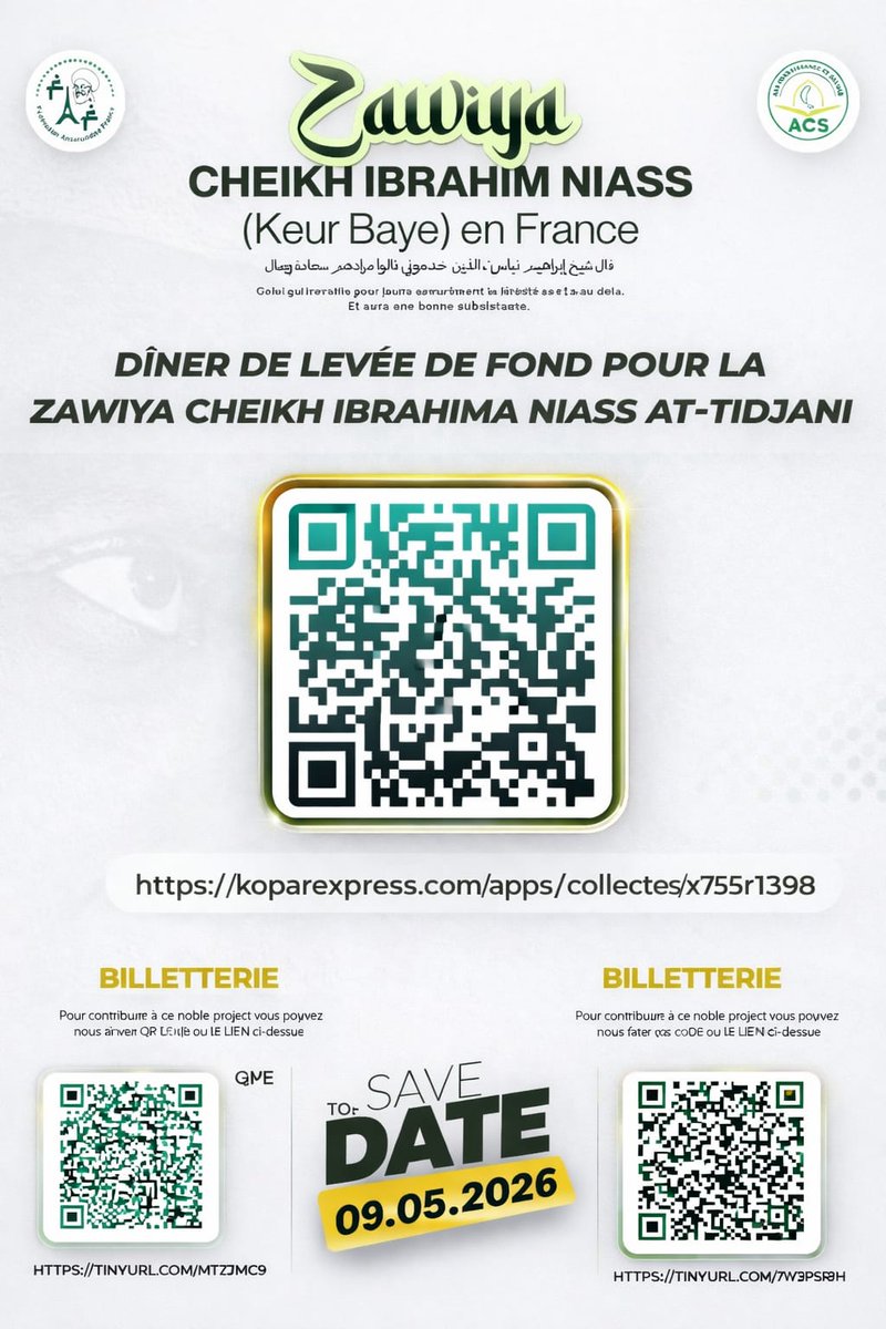 AmathBarham92's tweet photo. 🔥 Et si ton amour pour Cheikh Al Islam devenait une Khidma concrète ? 

Le 09 mai, Insha Allah, nous avons une occasion unique :
Participer à l’acquisition d’une Zawiya en France pour Cheikh Al Islam El Hadj Ibrahima Niasse (RDA). https://t.co/Bdfl8JU78O