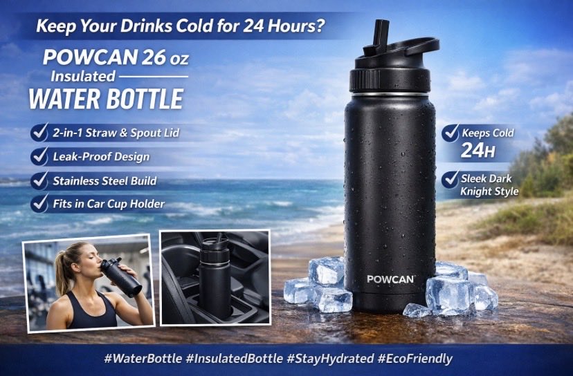 econex23's tweet image. Stay hydrated all day with the POWCAN 26 oz Insulated Water Bottle 💧 Keeps water cold for 24H, leak-proof &amp;amp; perfect for travel, gym, and daily use! 🚀👉🏻 econx.buzz/powcan-26/

 #WaterBottle #StayHydrated #EcoFriendly #FitnessGear #TravelEssentials #HealthyLifestyle