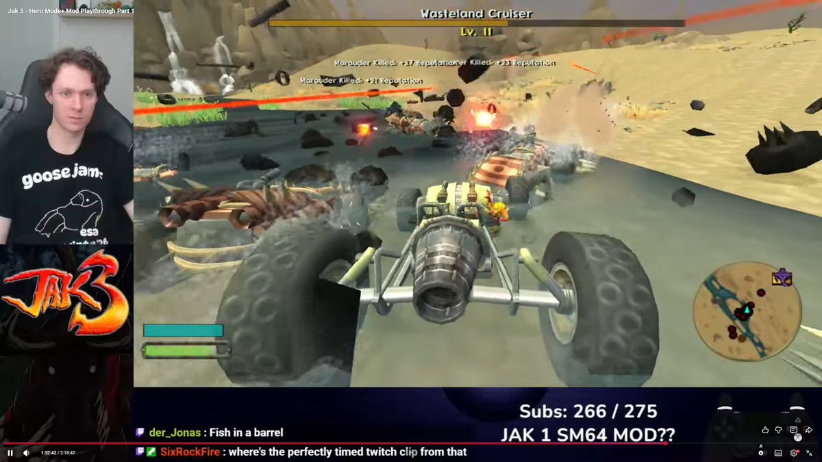 ThaRixer's tweet photo. Jak 3 OpenGOAL released 3 weeks ago and there's also a new insane mod called Hero Mode+

It features revamped missions, an RPG levling system, new bosses, new unlockables and an alternate dimension in the desert https://t.co/ig0gQcBJDc