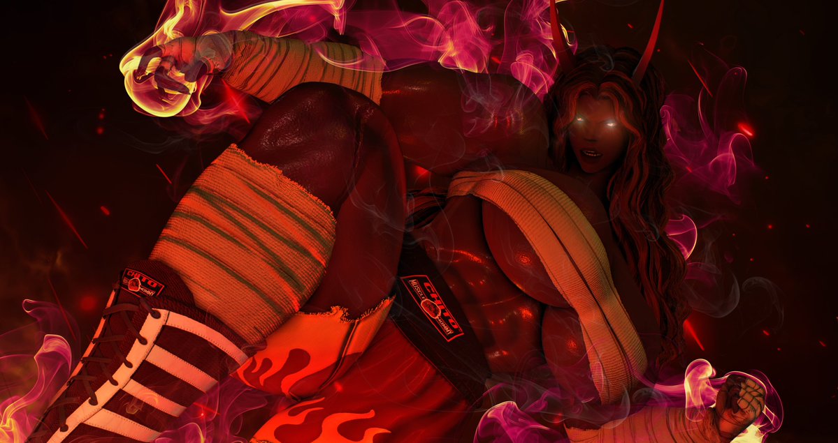 "Who thinks they can beat the demon of the ruby sea?!"