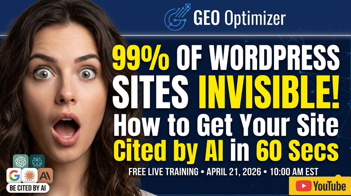 SharafHassande's tweet image. GEO Optimizer Review: The WordPress Plugin That Makes AI Search Engines Finally Notice You open.substack.com/pub/otoreviews… 
#GEO #SEO #WordPress #ChatGPT #ContentMarketing #BloggingTips #AISEO