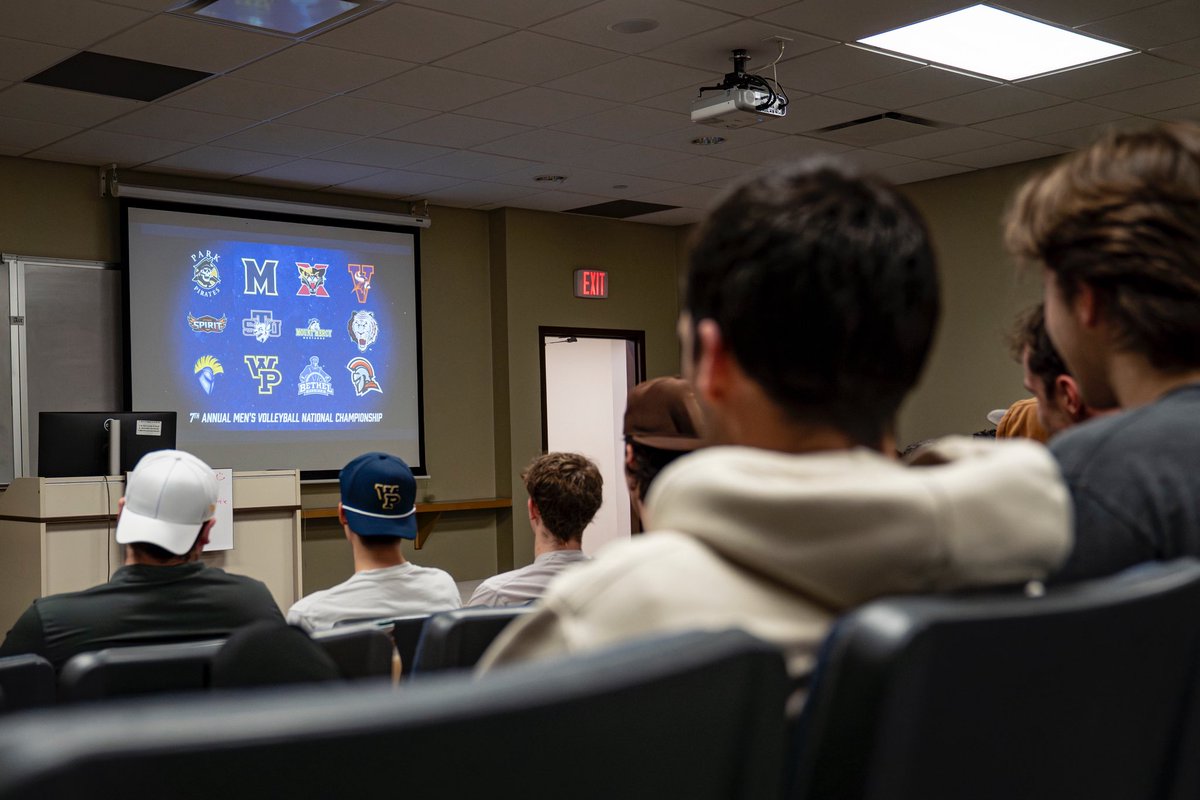 WPUAthletics's tweet photo. A look at the moment it became real.

Selection Show reactions. Men’s volleyball is locked in and ready for the Red Banner run.

#NAIAMVB #BattleForTheRedBanner https://t.co/iUpzeK3HQX
