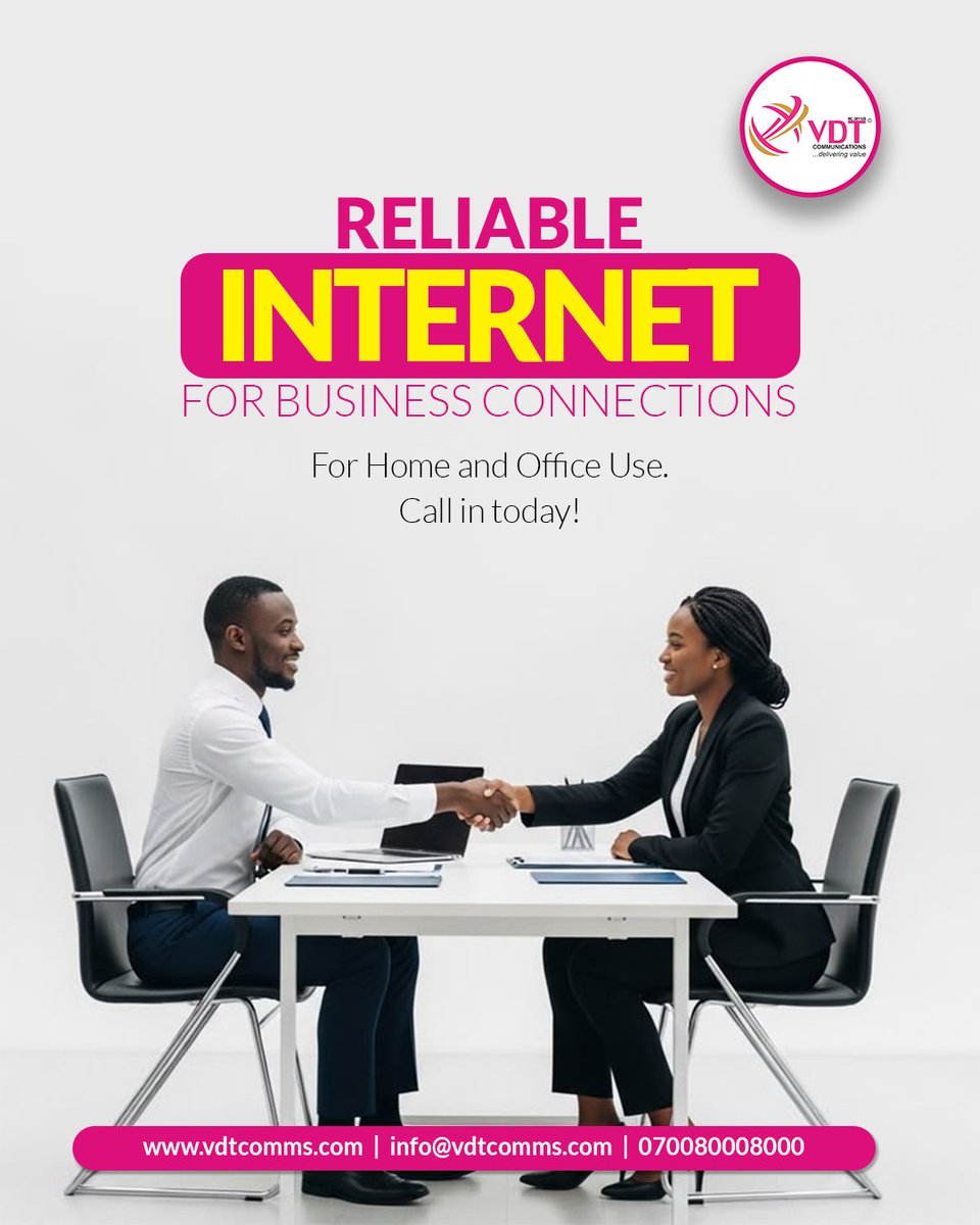 vdtcomms's tweet image. Your business deserves a connection that works as hard as you do. 
​Reliable internet for home and office use is just a phone call away. Let’s get you connected!
​070080008000
🌐 vdtcomms.com
​#Tech #Internet #Business #Connectivity