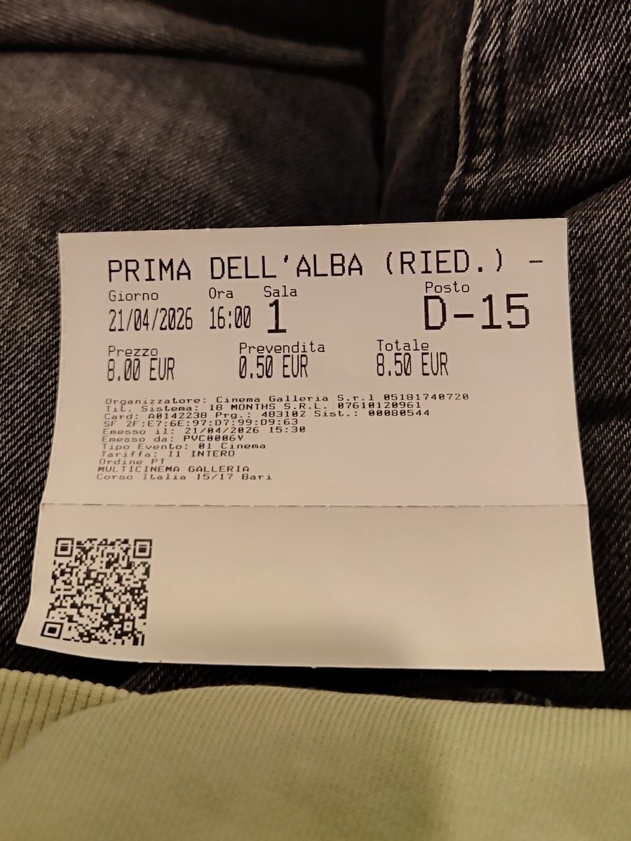 girl never kill yourself ! hai potuto vedere al cinema uno dei tuoi film preferiti al cinema nonostante sia uscito 30 anni fa !